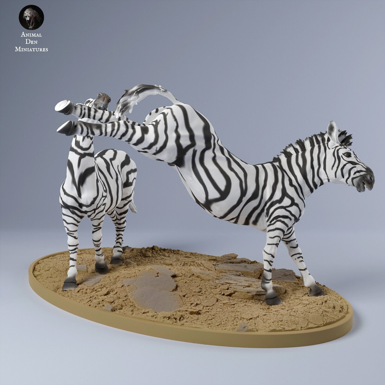 Breyer size traditonal 1/9 resin fighting zebra horse figurines - artist resins
