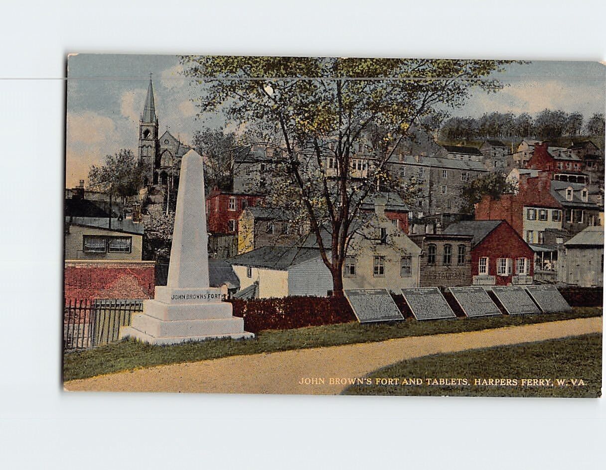 Postcard John Brown's Fort & Tablets Harper's Ferry West Virginia USA