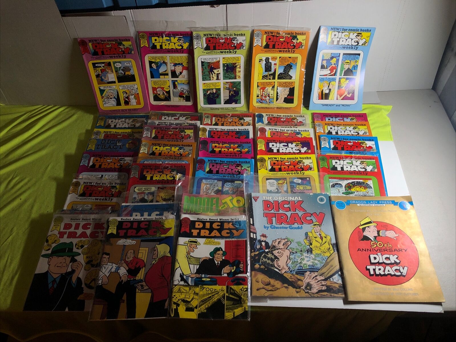 35 Mixed Lot of Dick Tracy Weekly Comic Books And Books