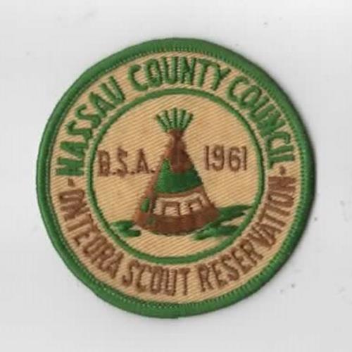 1961 Onteora Scout Reservation Nassau County Council GRN Bdr. (SEWN) [CA-1947]