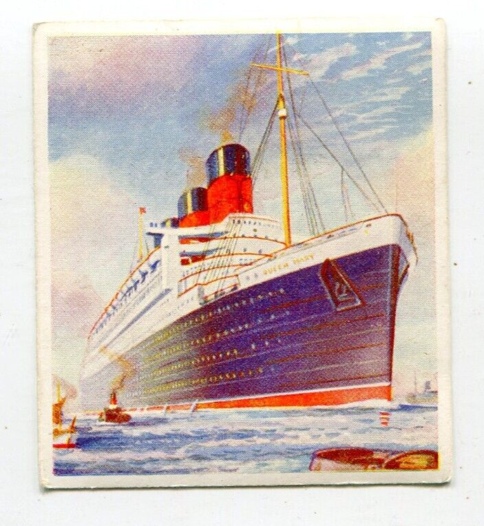 1938 GODFREY PHILLIPS CIGARETTES SHIPS THAT HAVE MADE HISTORY #36 THE QUEEN MARY