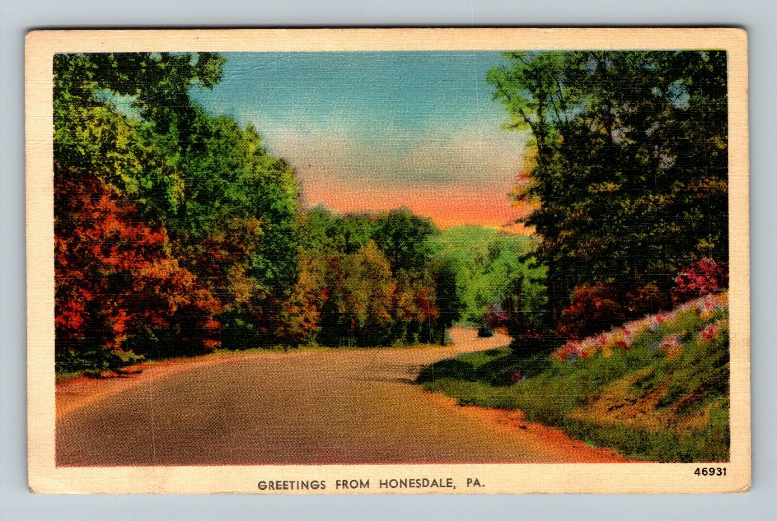 Honesdale PA-Pennsylvania, Scenic Greetings, Vintage Postcard