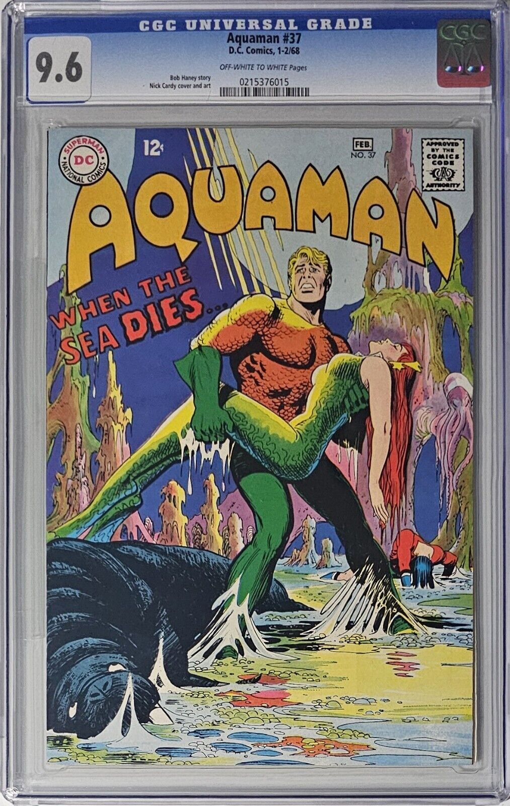 Aquaman #37 CGC 9.6 D.C. Comics 1968 Nick Cardy Cover 1st App of Scavenger
