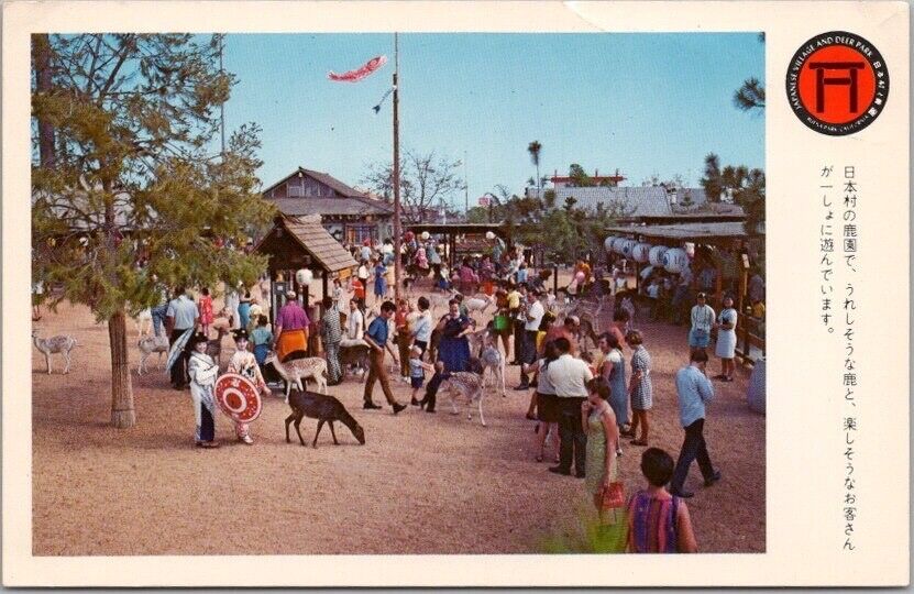 1960s JAPANESE VILLAGE AND DEER PARK Buena Park CA Postcard \