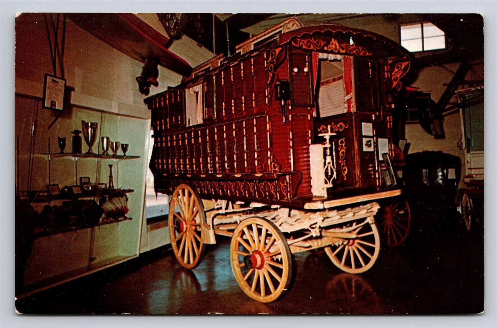 Minden NE Harold Warp Pioneer Village The Gypsy Wagon 1860 NE Vtg Postcard View