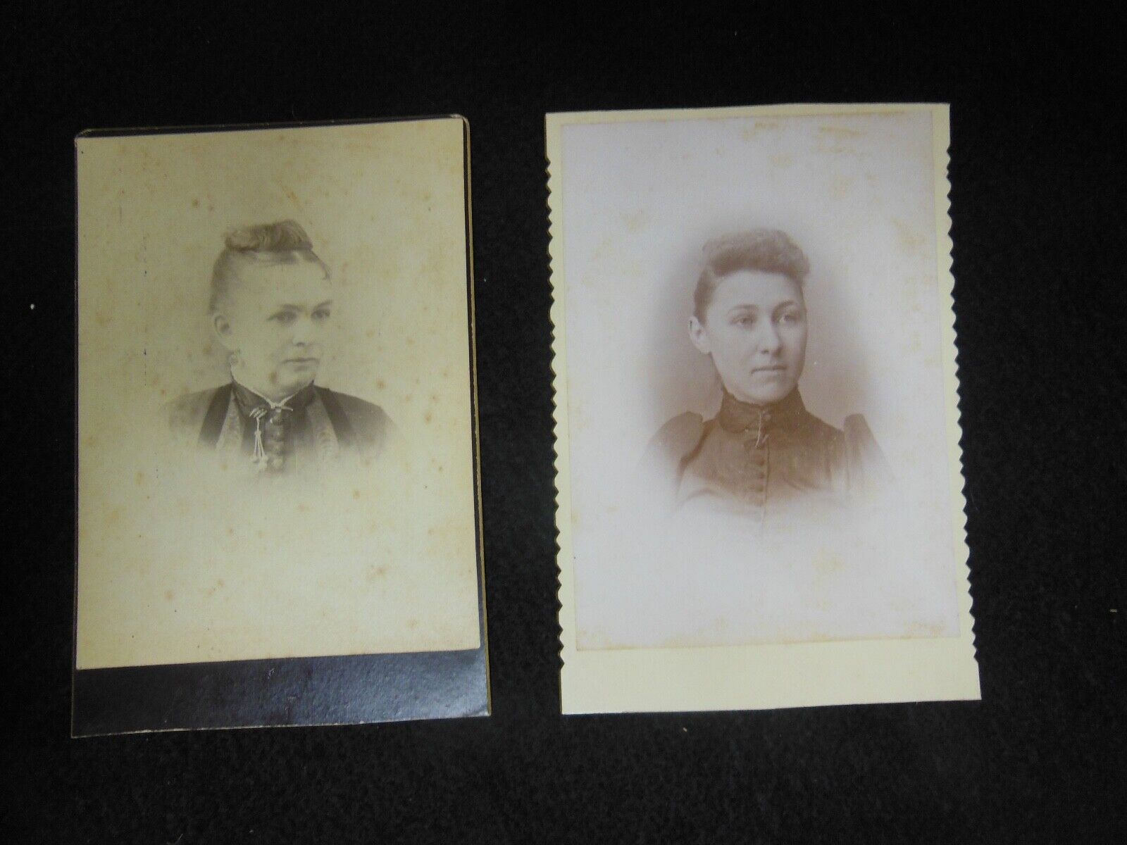 CDV\'s of Two Women by Unknown Photographers