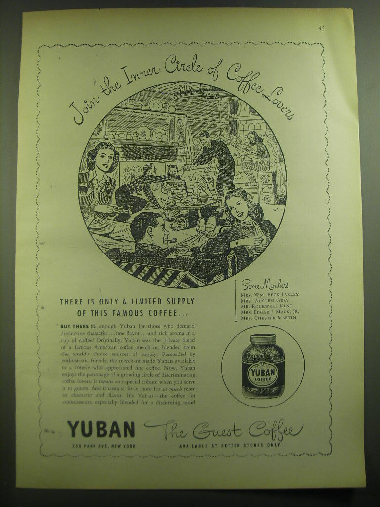 1946 Yuban Coffee Advertisement - There is only a Limited Supply