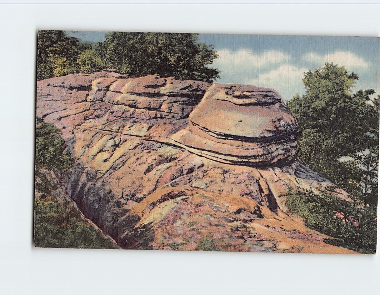Postcard Glazier Rock Rock City Gardens Lookout Mountain Georgia USA