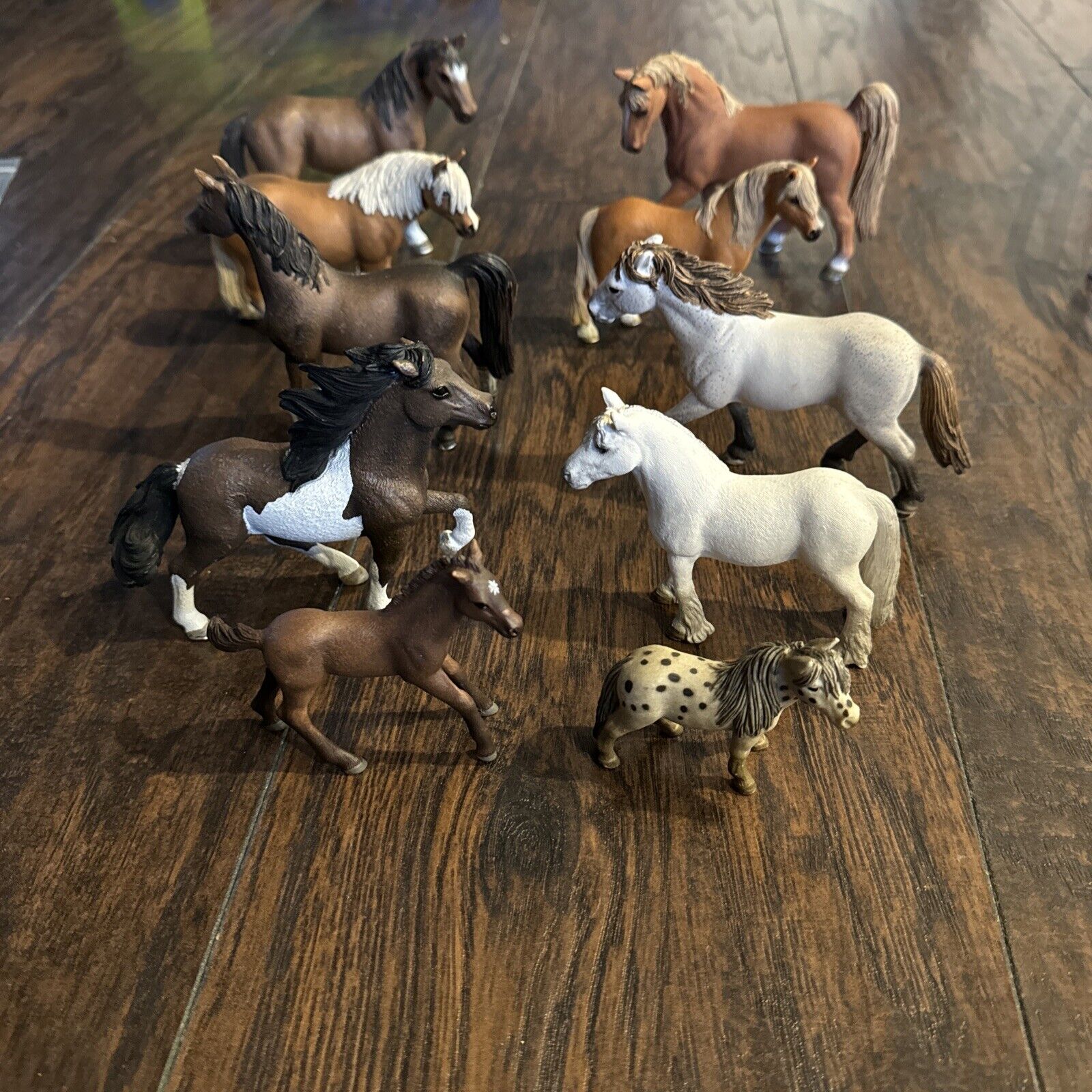 SCHLEICH LOT OF 10 HORSES FIGURINES STALLIONS & PONYS SOME ARE RETIRED Lot5