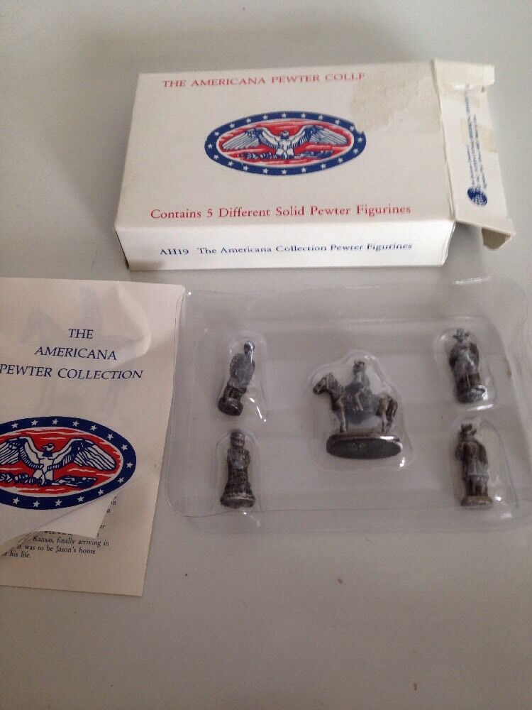 The Americana Collection Pewter Miniature early American Figurines Set of 5