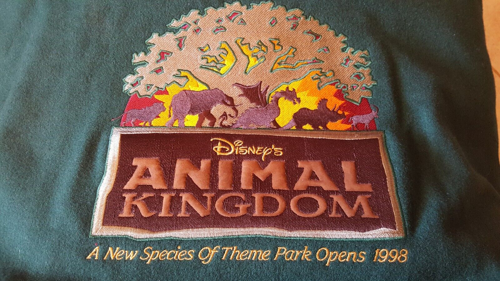 Disney's Animal Kingdom 1998 Opening Bomber Jacket VTG Wool Rare Collectible XL
