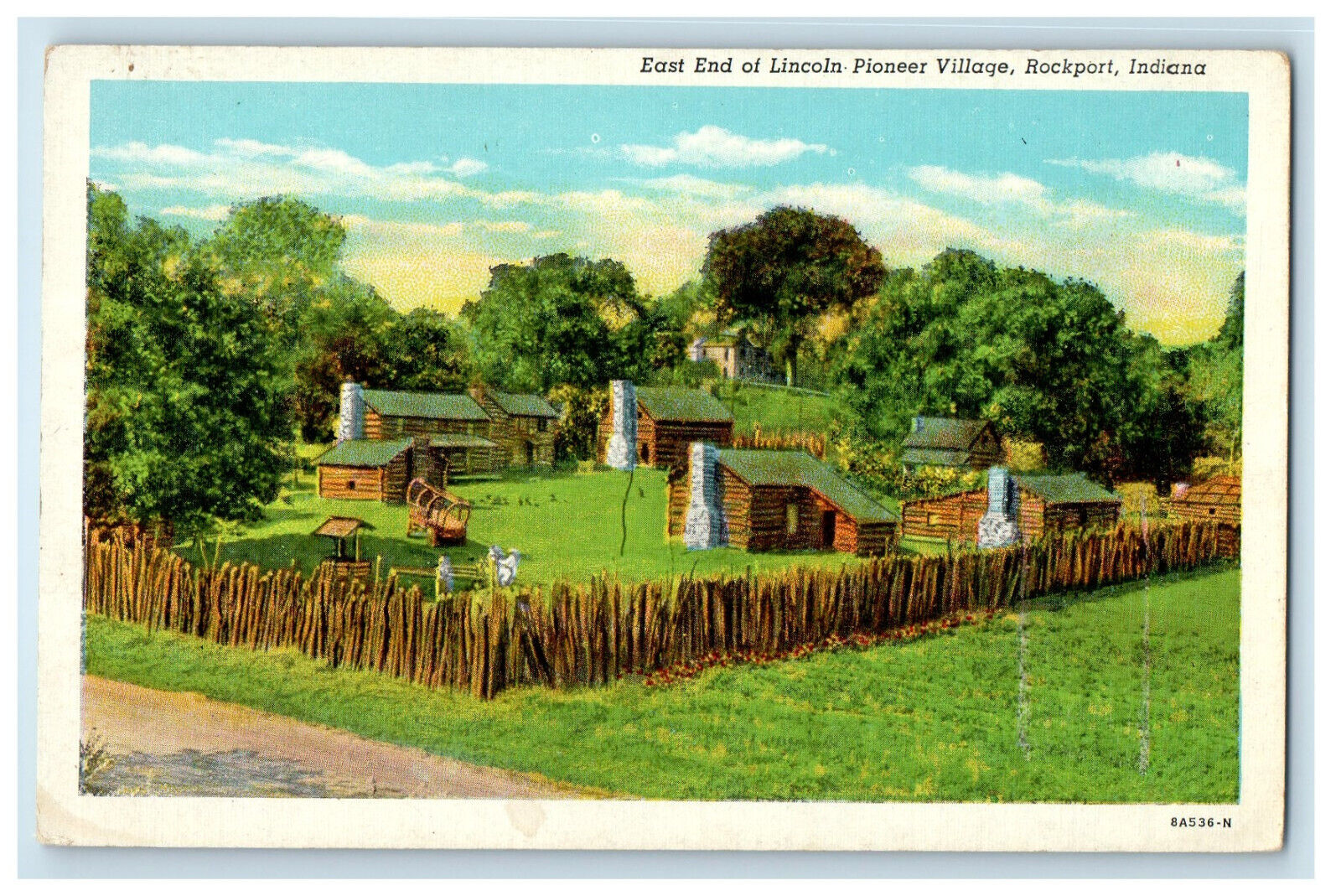 c1920s East End of Lincoln-Pioneer Village Rockport Indiana IN Unposted Postcard