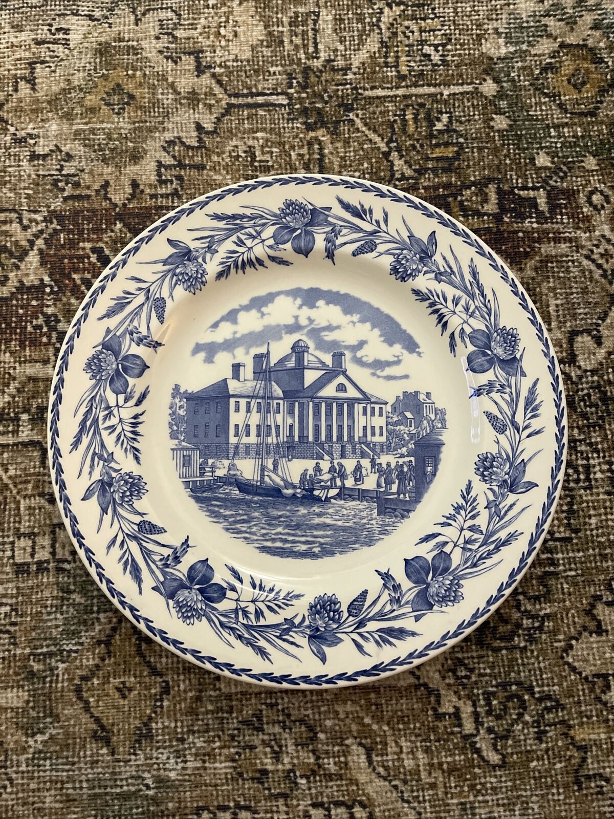 Wedgwood Plate Historical Series Boston Harbor Shreve Crump Low 10 1/4”
