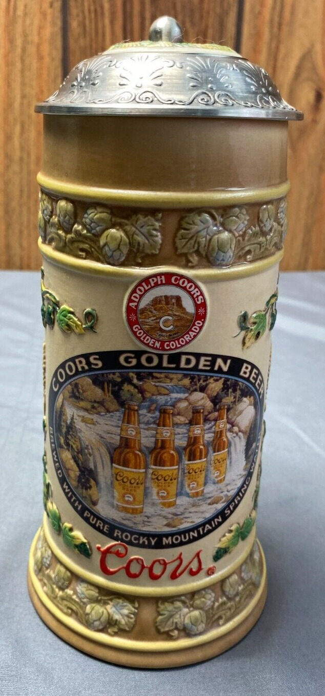 RARE Adolph Coors Golden Co. Beer Stein Limited Series #0984 Rocky Mountain