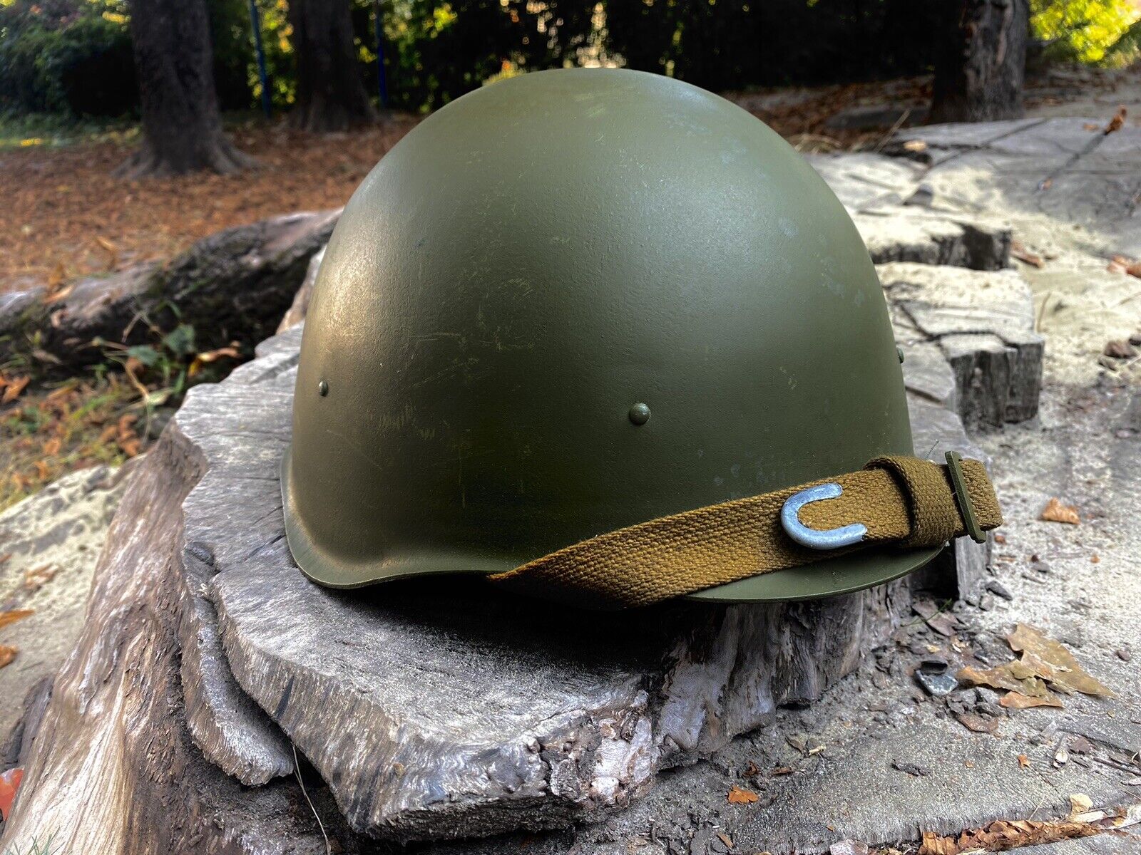 Original Steel Helmet SSh 40 WWII Russian Military Soviet Army Size 2