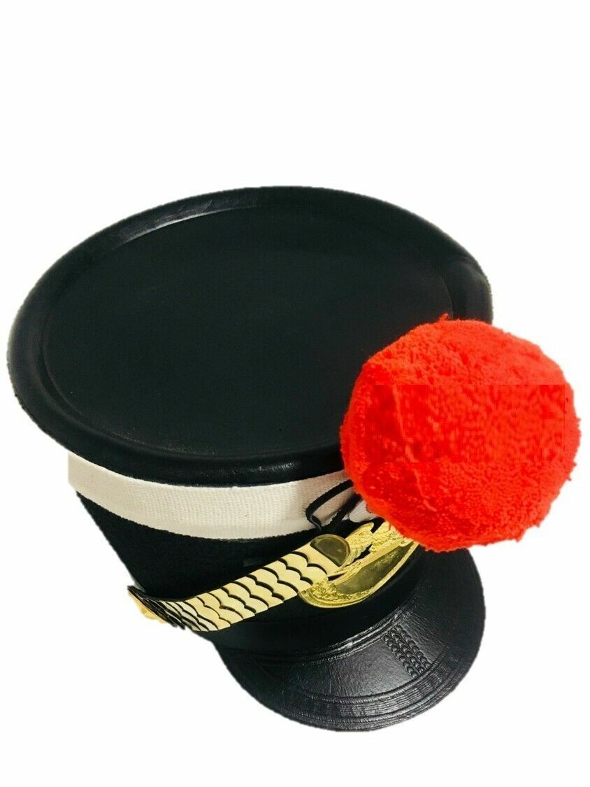 Napoleonic Era Napoleonic White Shako Hat+Red Pompom with Express 