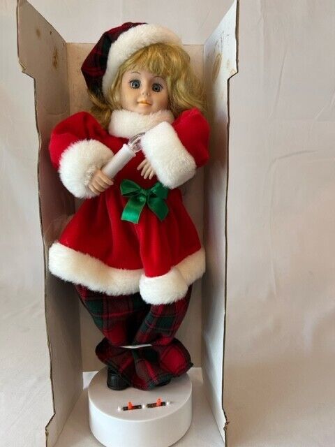 The Motionettes Of Christmas Telco Girl Illuminated & Animated Doll 1991 in box