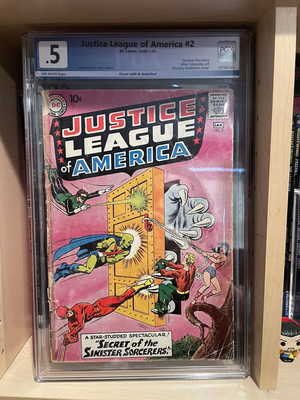 Justice League Of America 2 Pgx Graded .5 Like Cgc Batman Superman Flash 