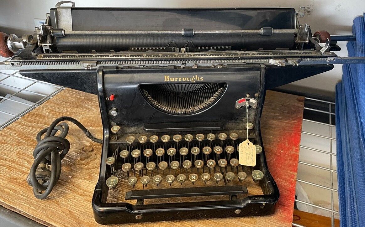 Vintage Typewriter Electric Burroughs 1930s Circa Local PickUp Mesa AZ