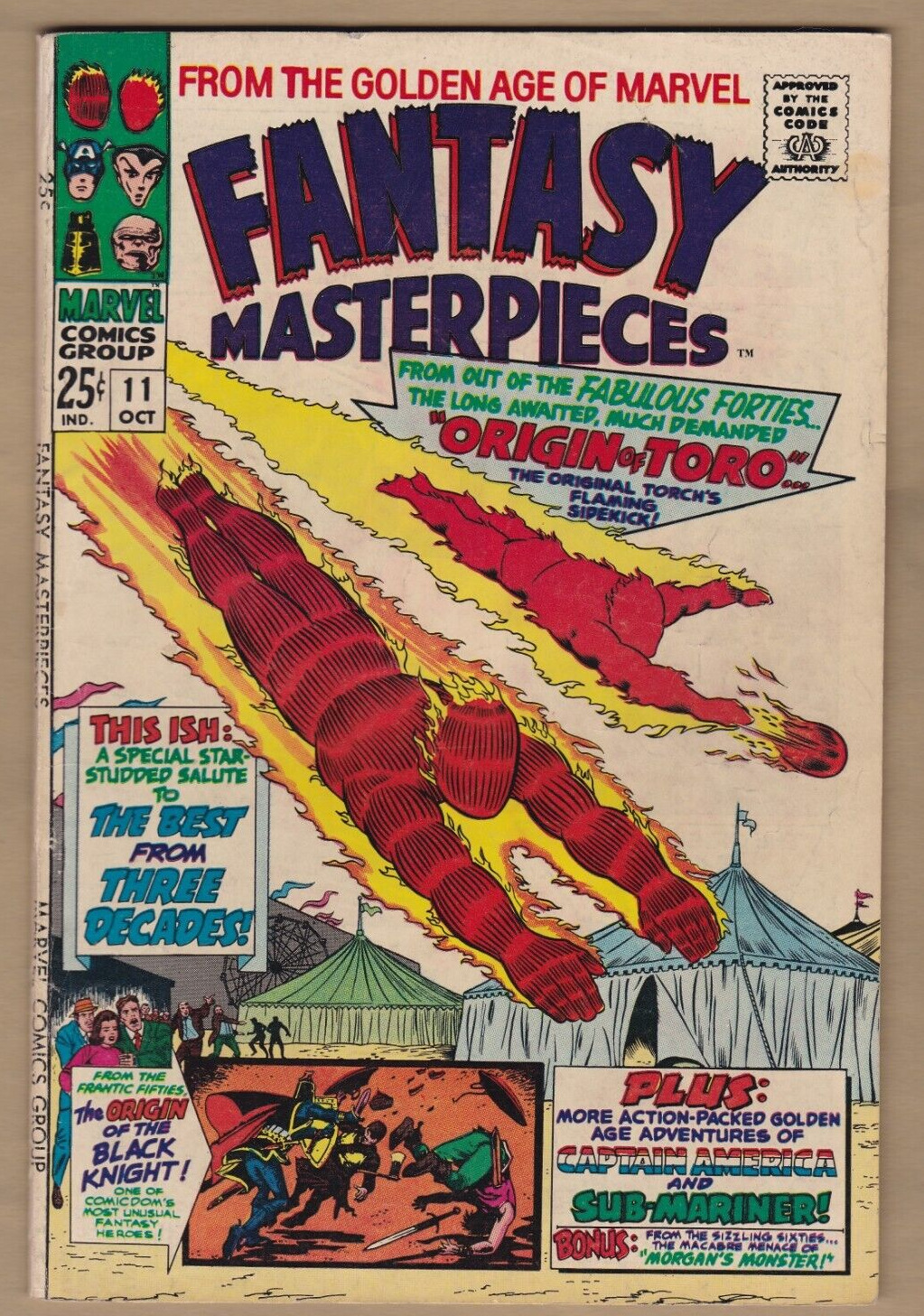 Fantasy Masterpieces #11 (Oct 1967) Origin of Torro & Black Knight, Namor, Kirby