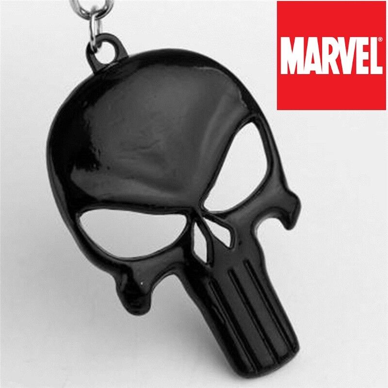 Marvel Comics The PUNISHER LOGO  Frank Castle Movie metal Key chain cosplay BLK