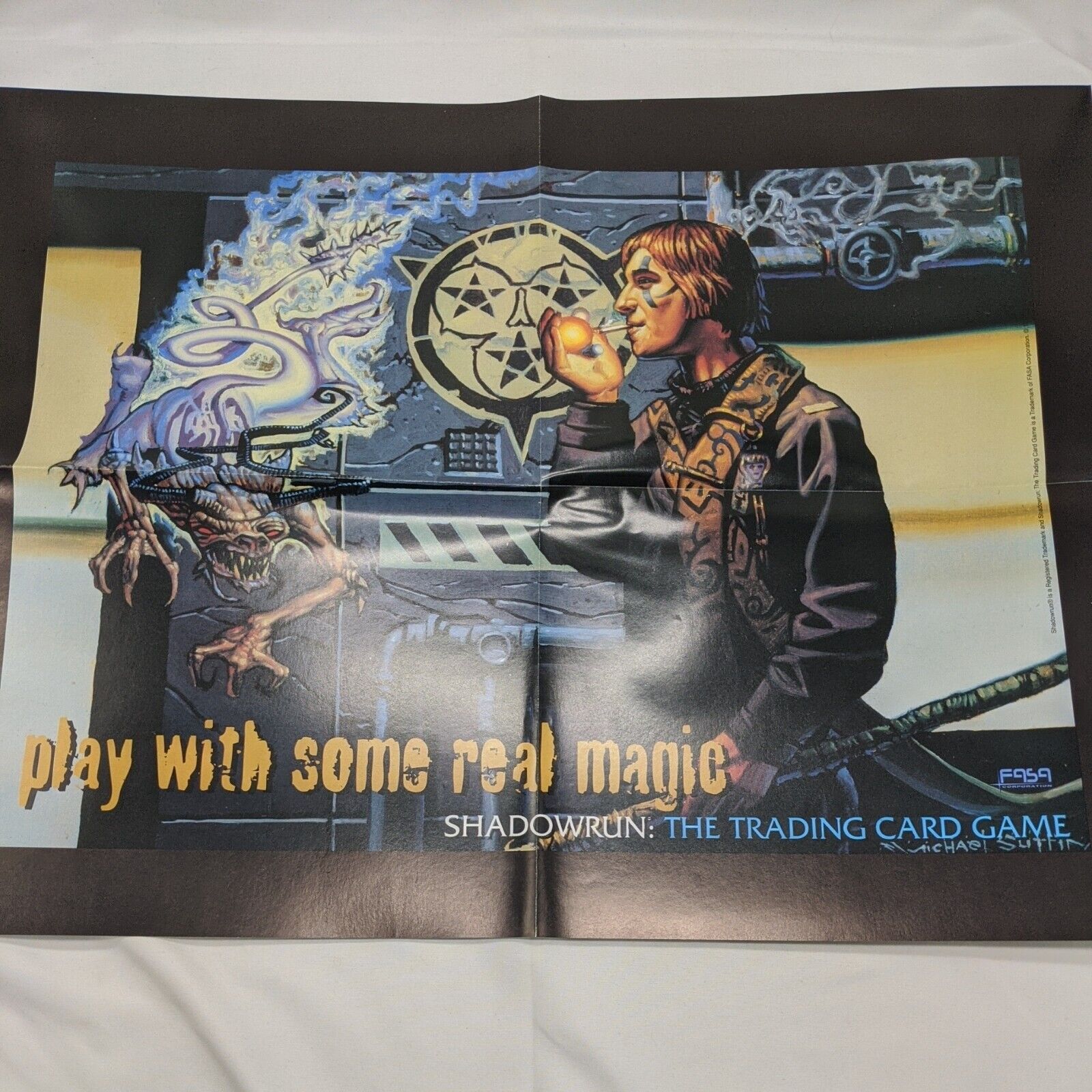 Retail Store Promo Shadowrun TCG Poster Play With Some Real Magic 22\