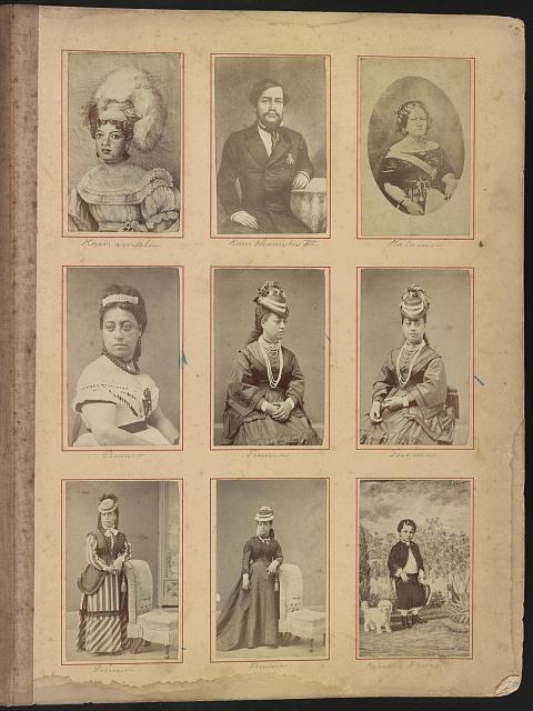 Photo:[Hawaii album, p. 3, portraits of the Hawaiian royal family]