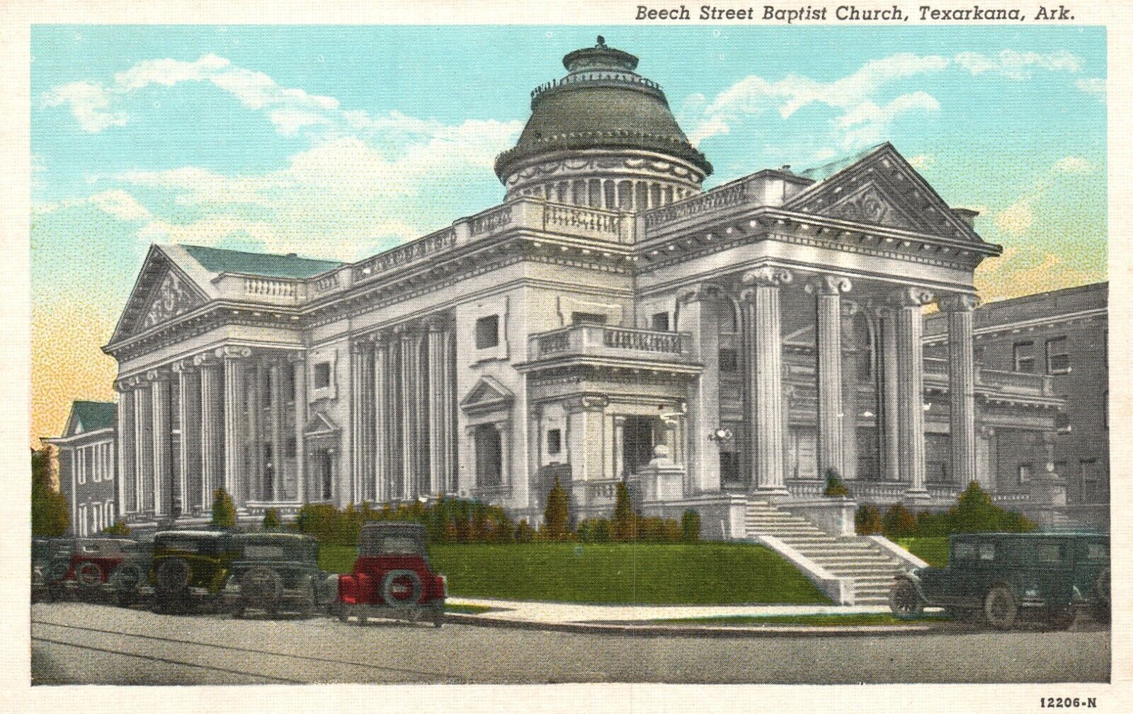 Vintage Postcard 1920\'s Beech Street Baptist Church Texarkana AR Arkansas