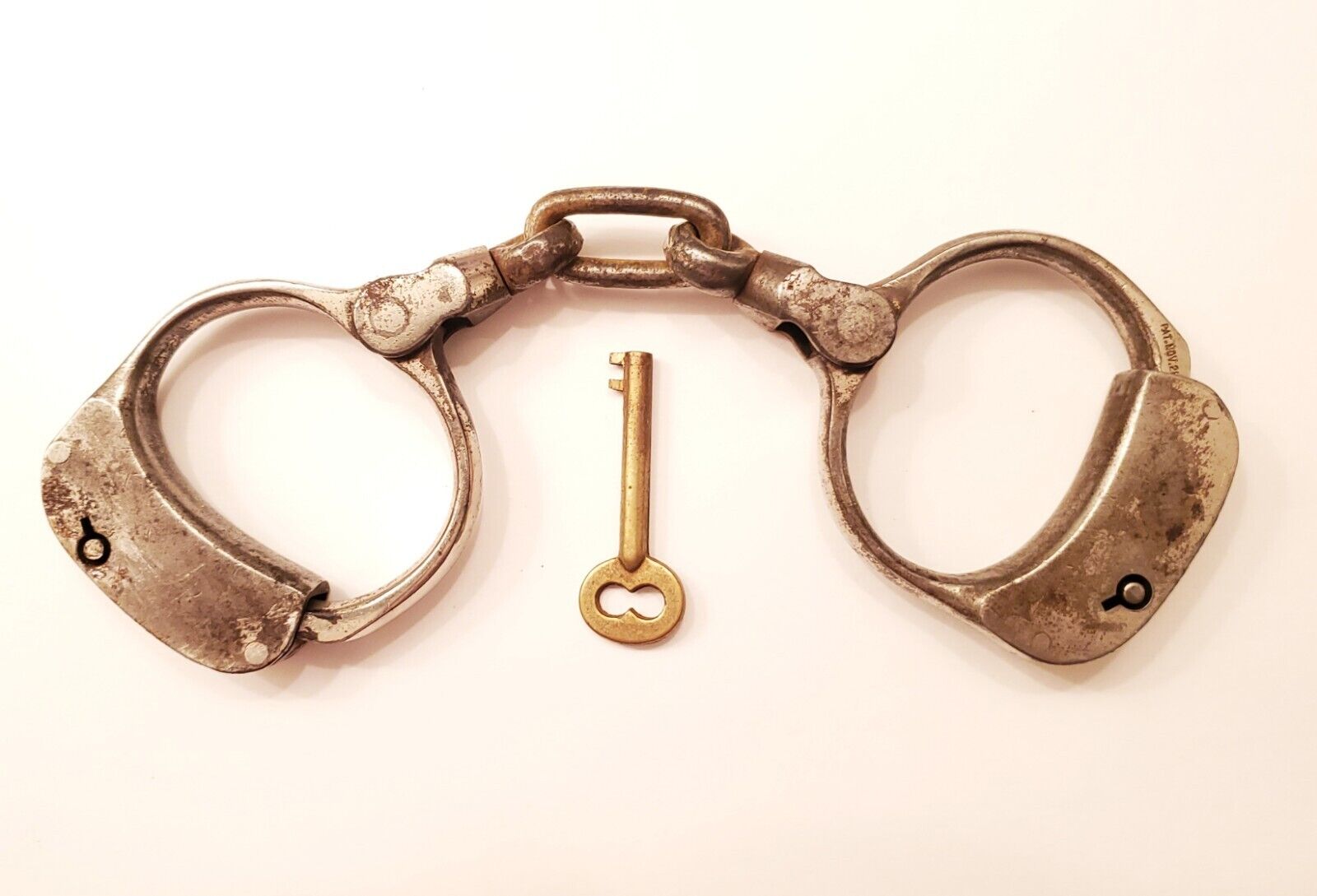 Antique 1882 Iver Johnson Patrolman Officers - Bean Prison Handcuffs With Key