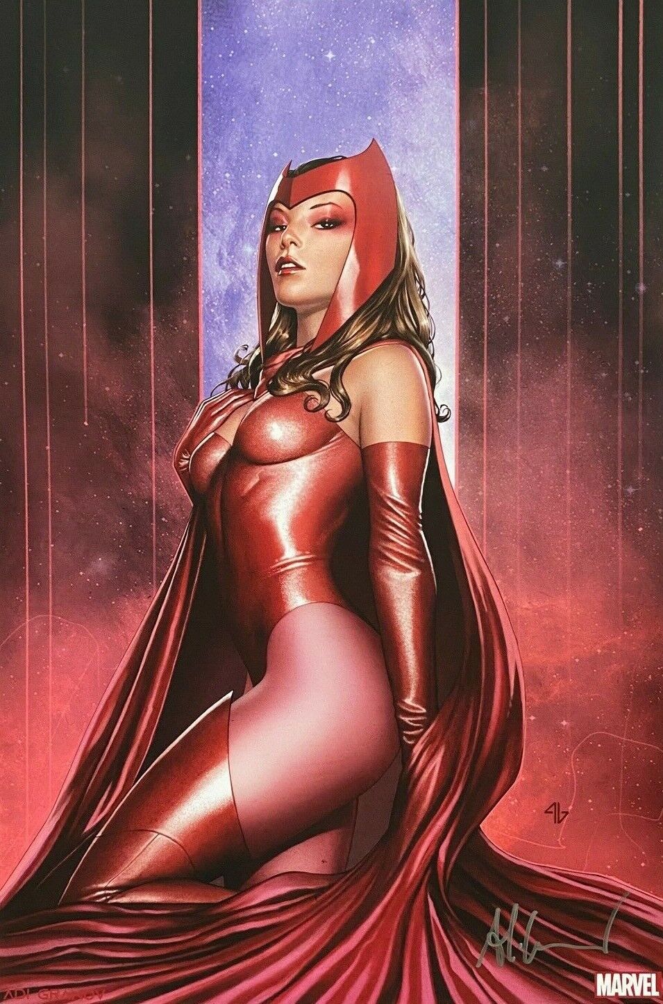 ADI GRANOV rare SCARLET WITCH art print A3 SIGNED limited LAST TWO Disney+