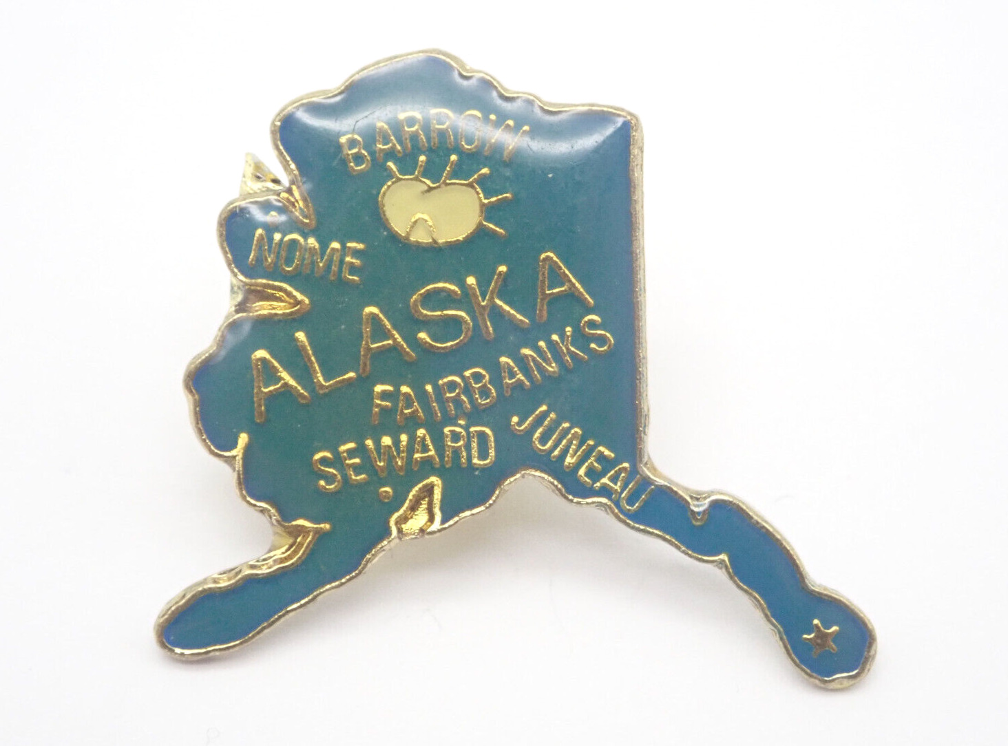Alaska Nome Barrow Fairbanks Seward Juneau Vintage Lapel Pin