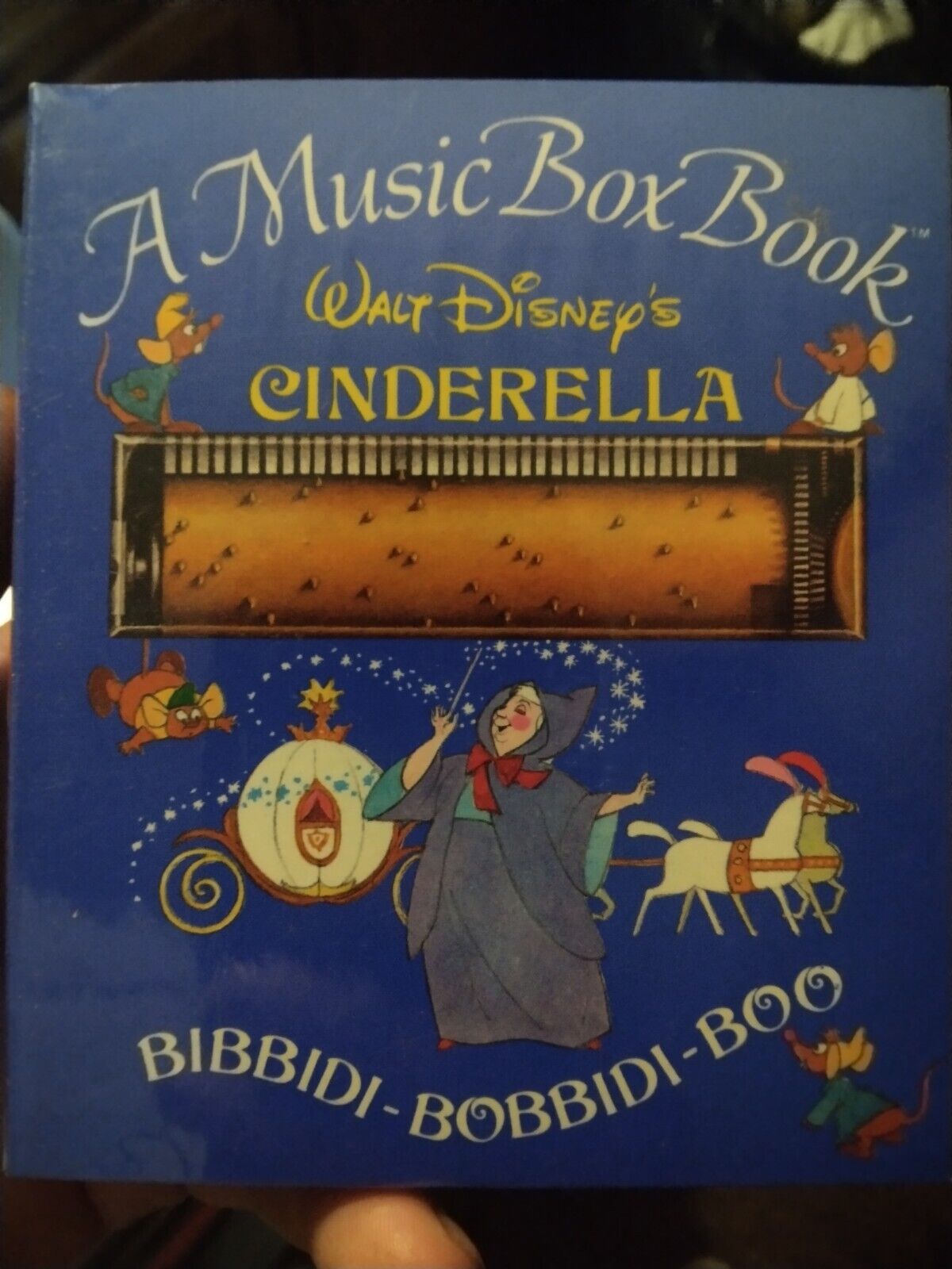 Music Box Book Walt Disney Cinderella Bibbidi-Bobbidi-Boo Rare