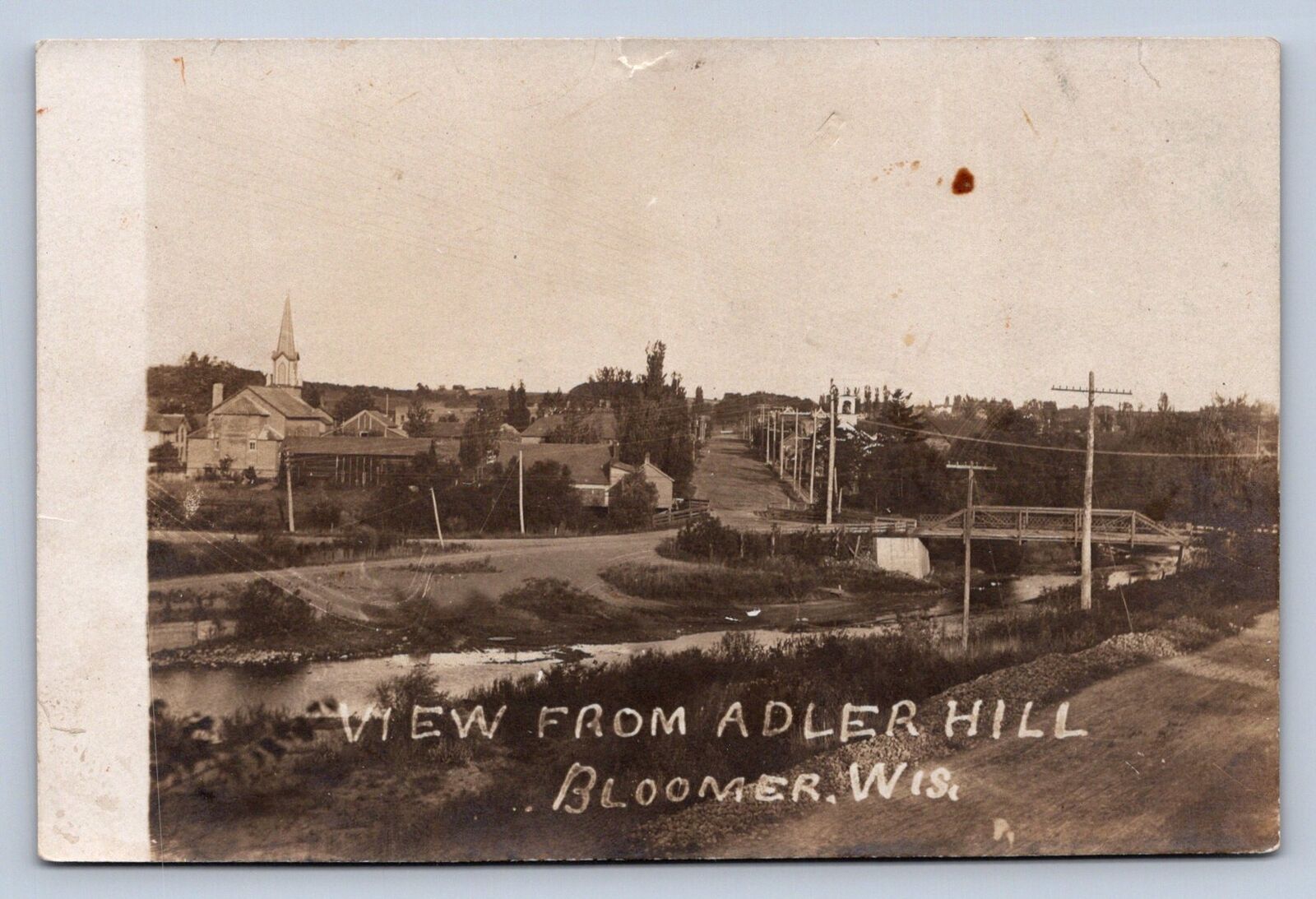 J90/ Bloomer Wisconsin RPPC Postcard c1910 Adler Hill Church Homes 580