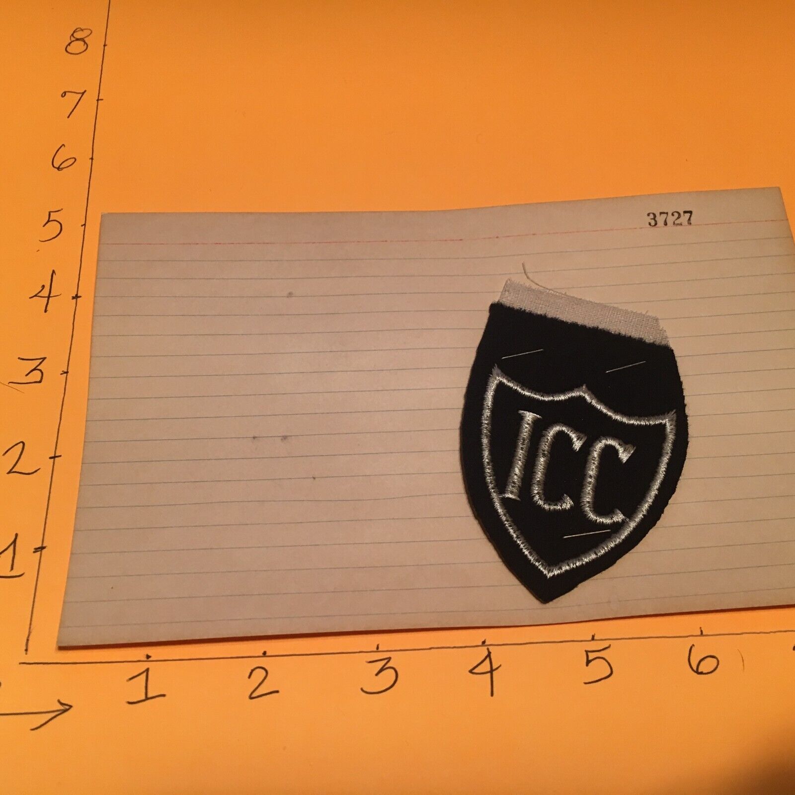 Vintage ICC  shield shape Patch 9/6/23