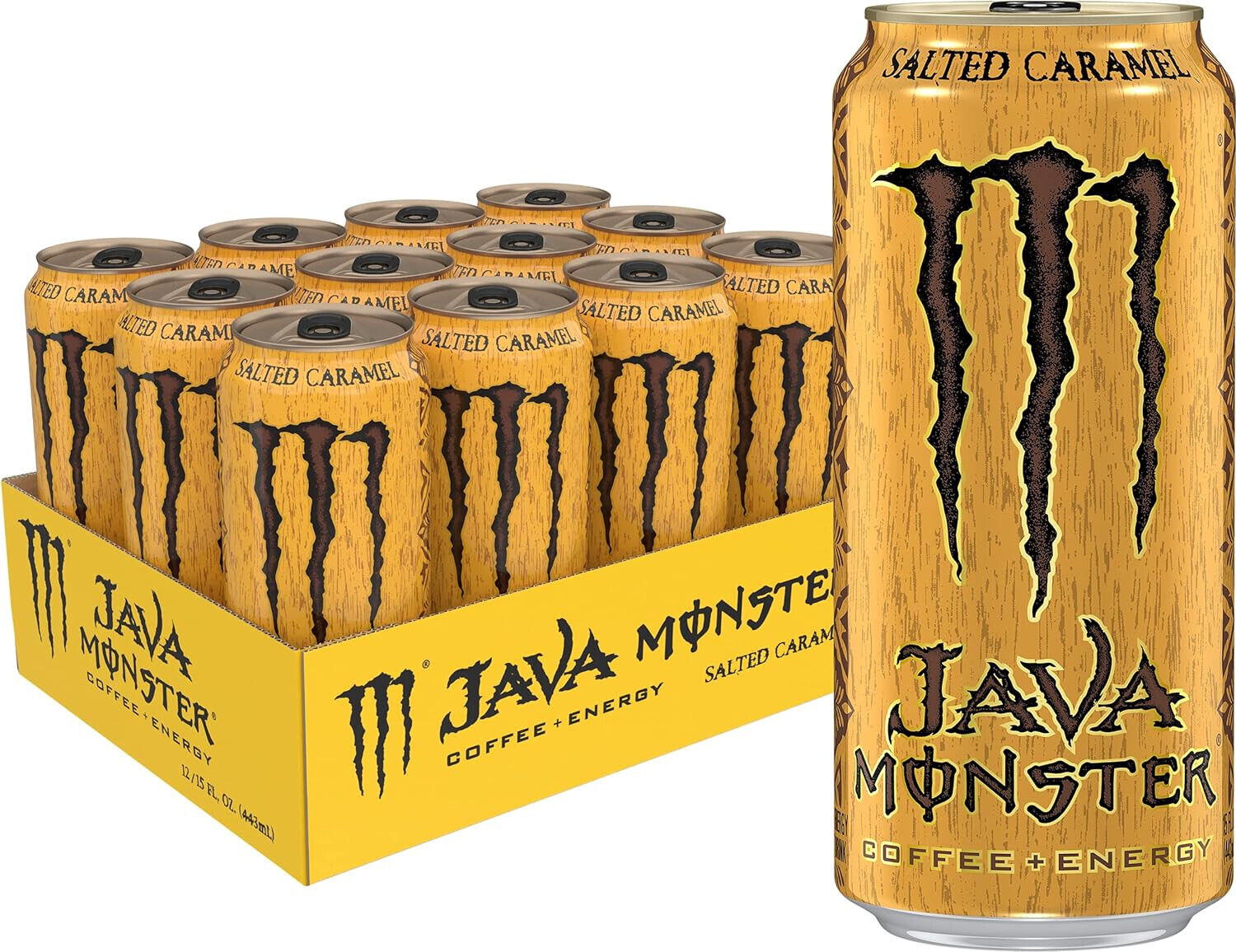 Monster Energy Java Monster Salted Caramel, Coffee, 15 Fl Oz (Pack of 12)