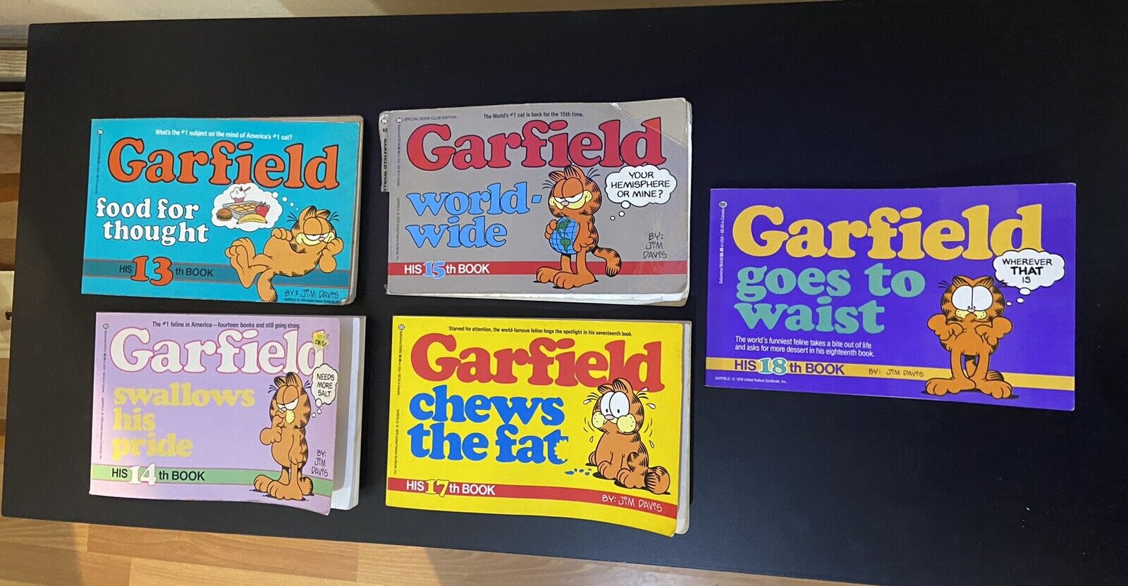Vintage Garfield Paperback Comics Lot Of 5 1987-1990 See Description
