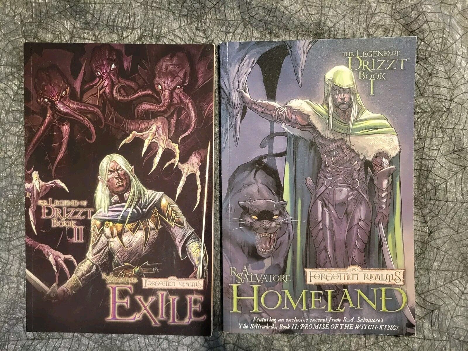 FORGOTTEN REALMS THE LEGEND OF DRIZZT Book 1 2 HOMELAND EXILE RA Salvatore  