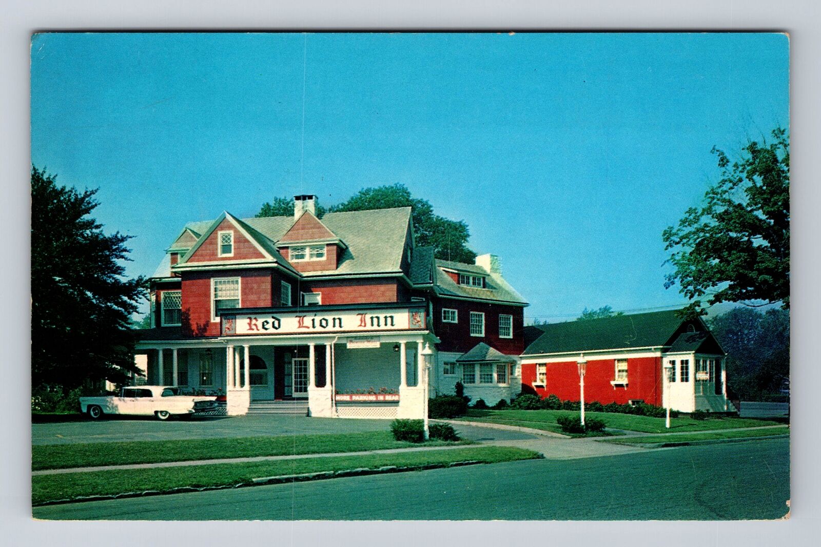 Hackensack NJ-New Jersey, Red Lion Inn, Advertising, Antique Vintage Postcard