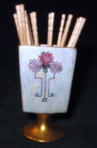 Vintage Noritake Nippon Lusterware Toothpick Holder