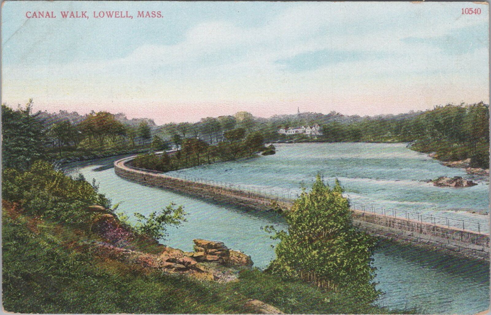 Canal Walk, Lowell Massachusetts Unposted Postcard