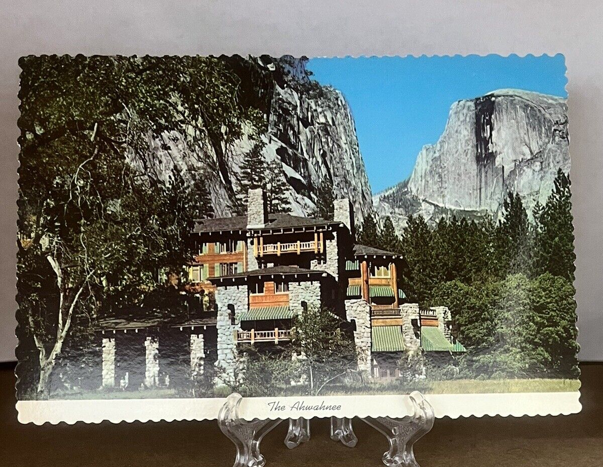 Postcard CA Yosemite National Park Ahwahnee Hotel Royal Arches