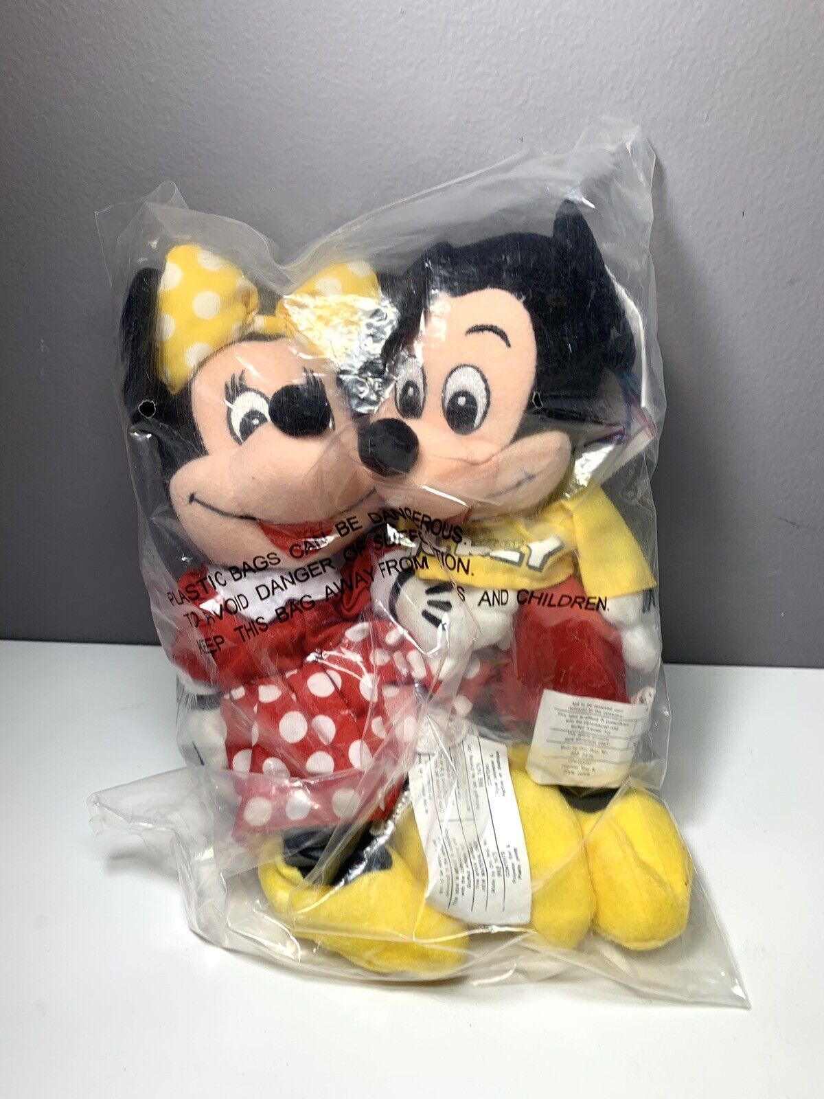 RETRO The Disney Store MICKEY MOUSE & MINNIE PLUSH  Spirit of Mickey Set/2 - NIP