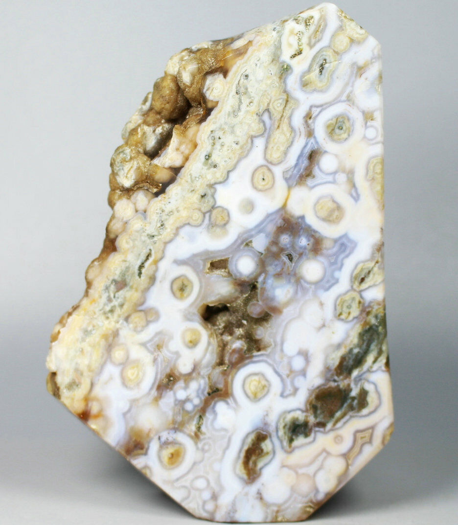 1.19lb Beautiful  Amazing Orbicular Ocean Jasper Agate Crystal Reiki Stone