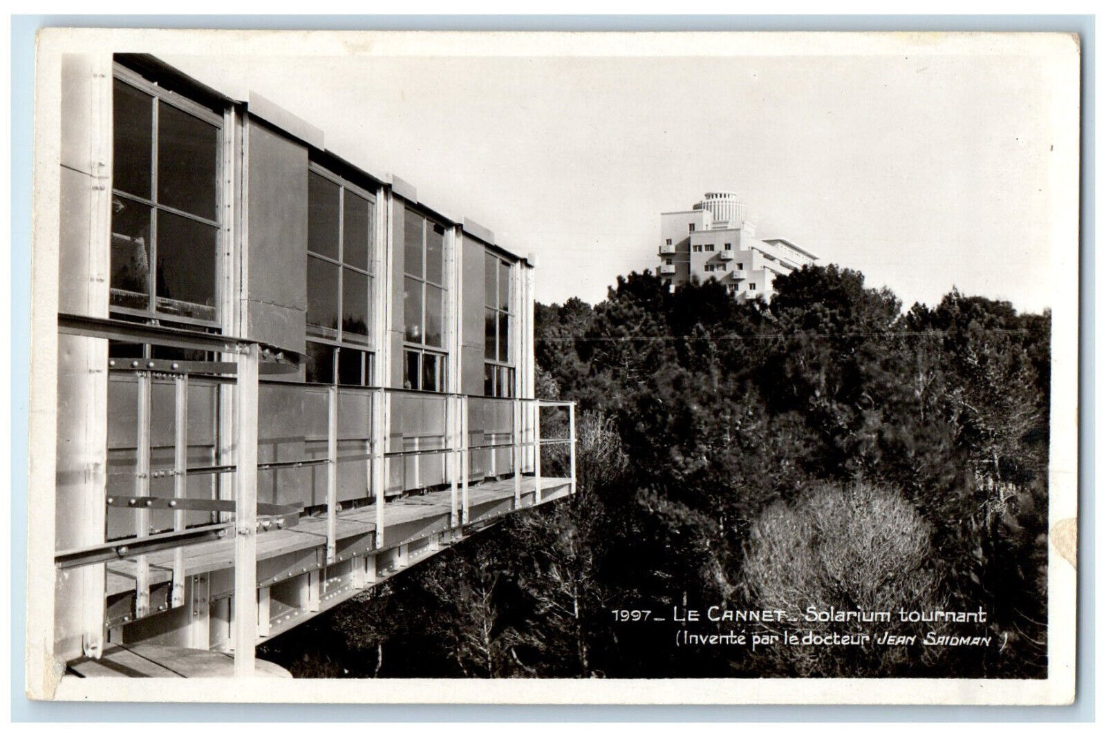 c1950's Solarium Tournant Le Cannet Côte d'Azur France RPPC Photo Postcard