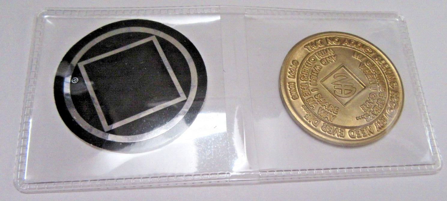 Narcotics Anonymous NA 10 Year Clean Bronze Medallion Recovery Coin Chip Token 