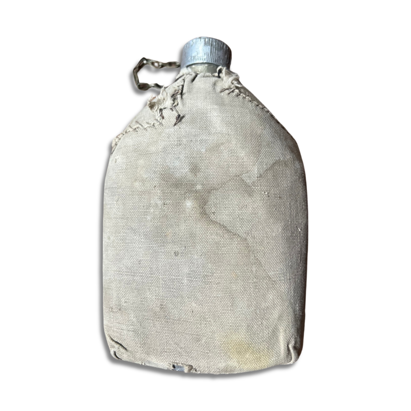 WW1 US Army Aluminum Canteen 1918 with Hand Sewn Cover