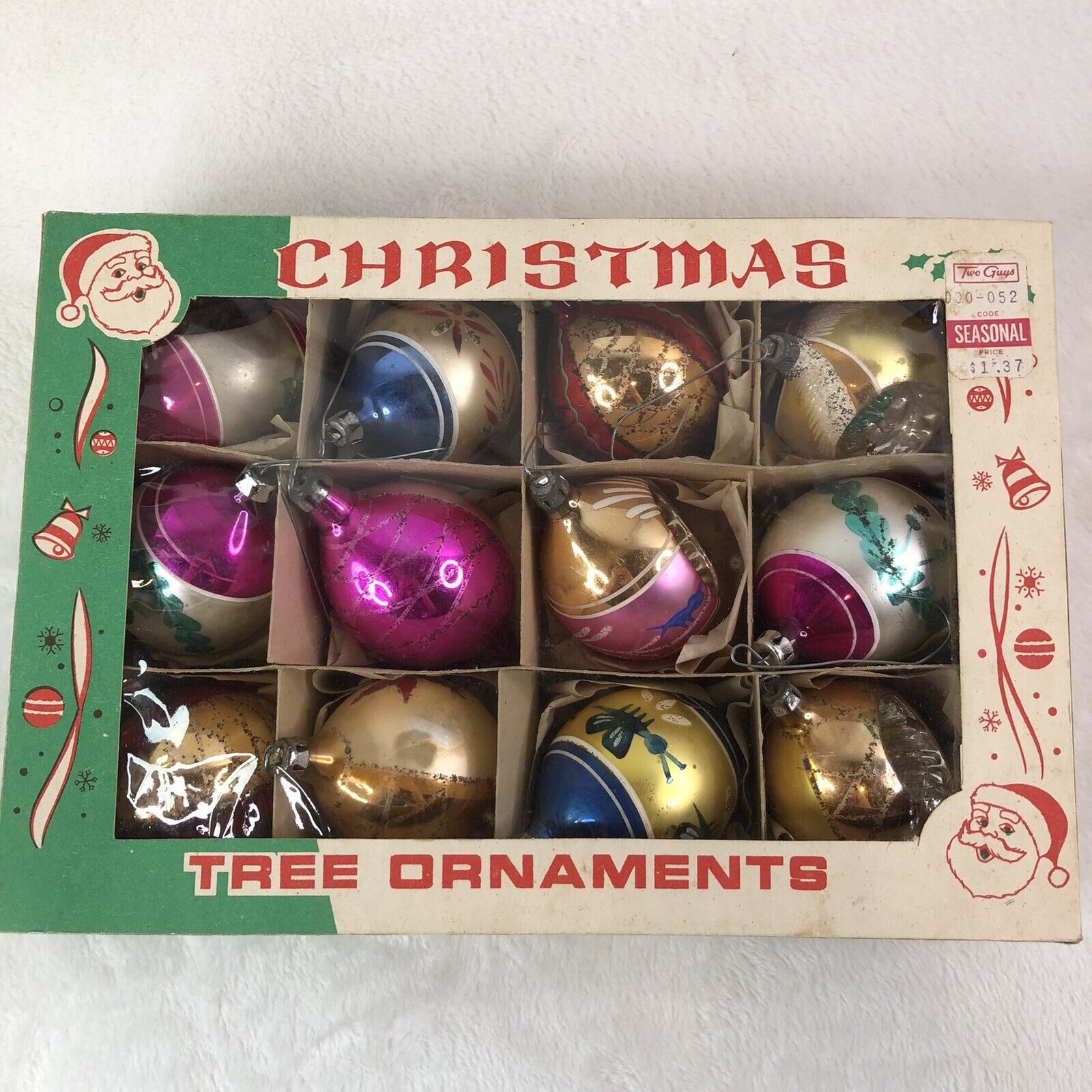 Vintage Christmas Bulbs Ornaments 