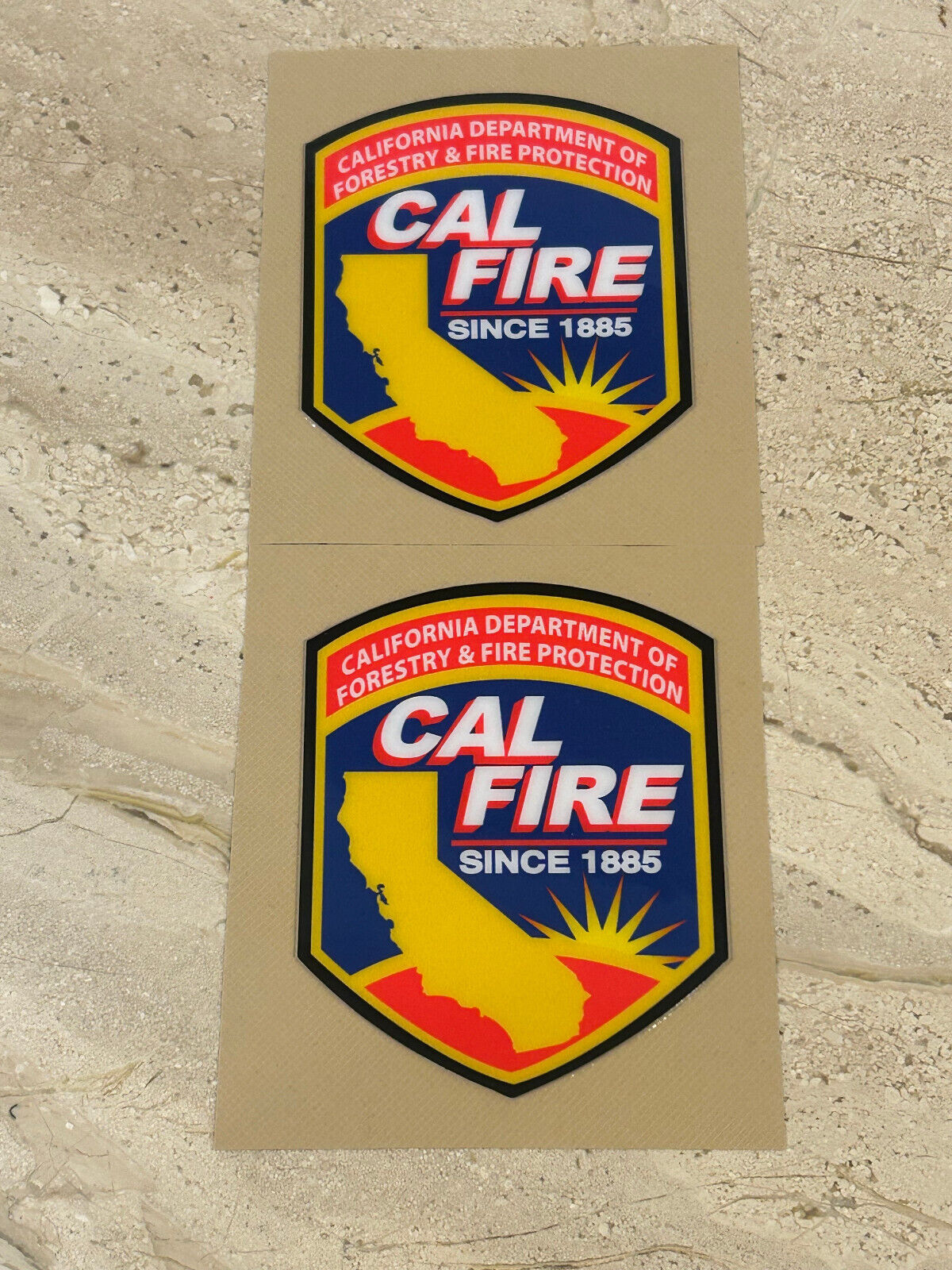CALFIRE DECALS CAL DEPT FORESTRY & FIRE PROTECTION LOT OF 2 USA MADE TOP QUALITY