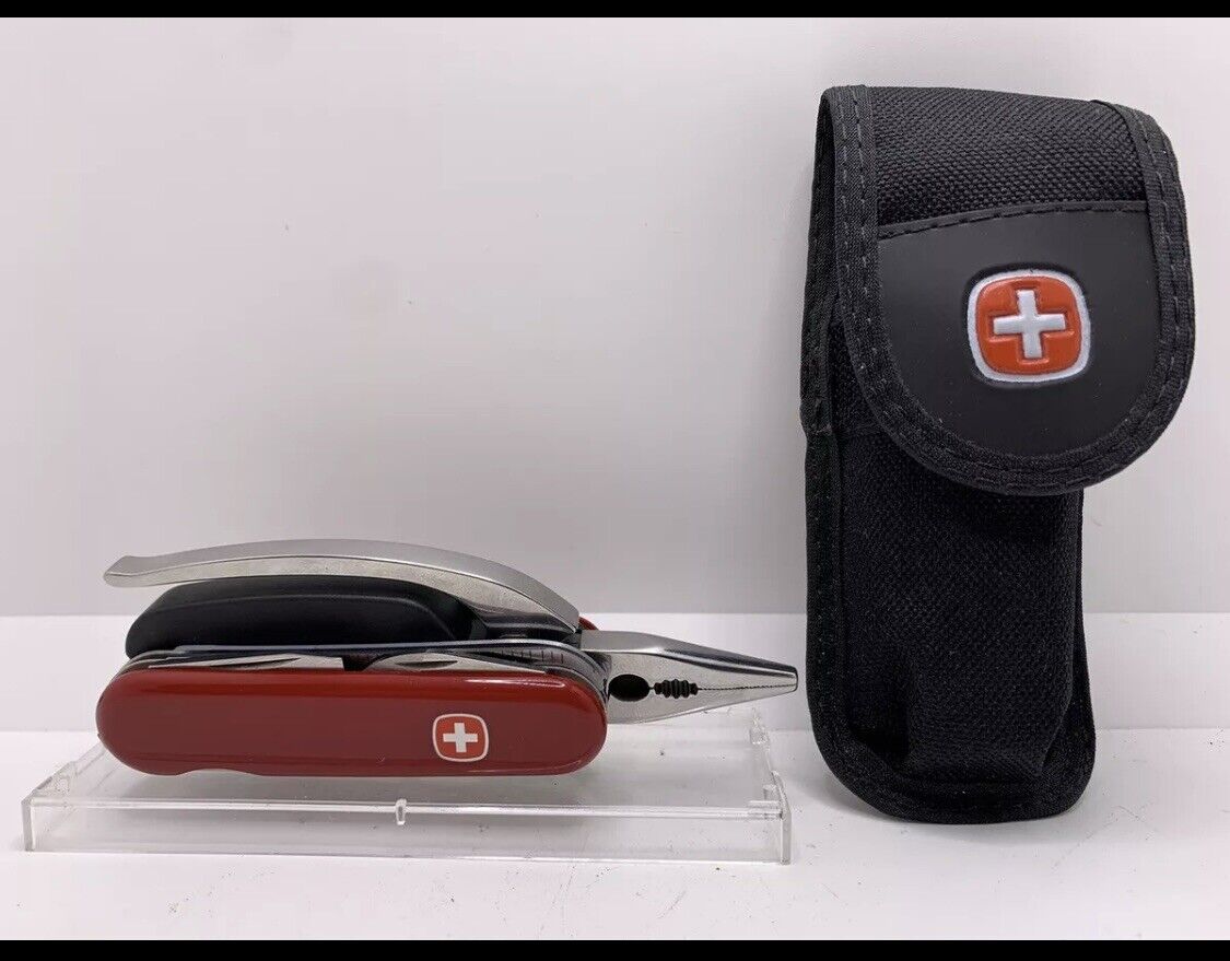 Wenger Pocket Mini Grip Pliers Multi Tool Swiss Army Knife Case RARE Serrated