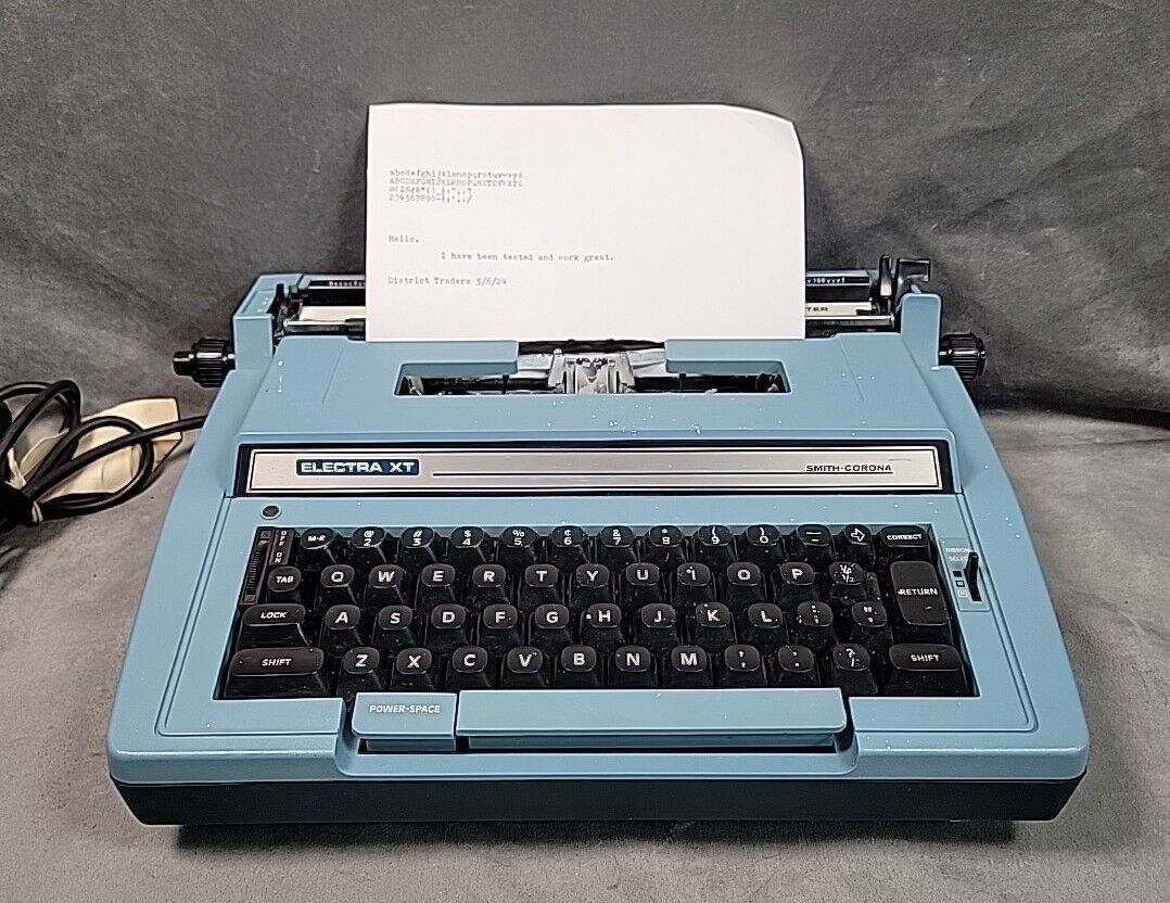 1984 Smith Corona ELECTRA XT Electric Typewriter MODEL 3L - TESTED